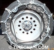 rubber tire chain tensioner