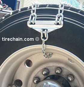 Strap on tire chains