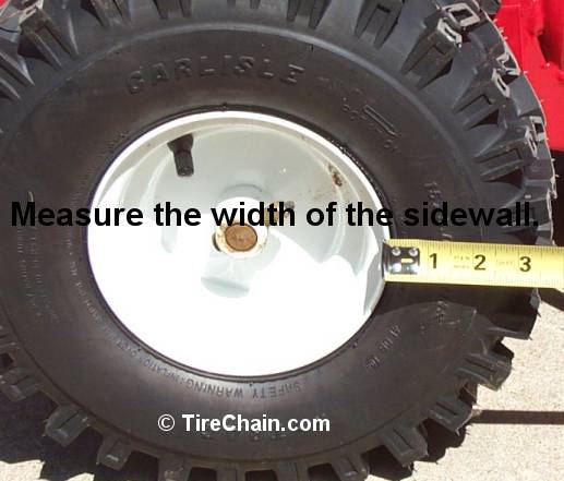 tire chains sidewall height