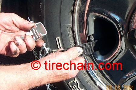 Strap on Tire Chains Installation